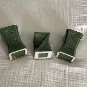 Green Ceramic Vases Set